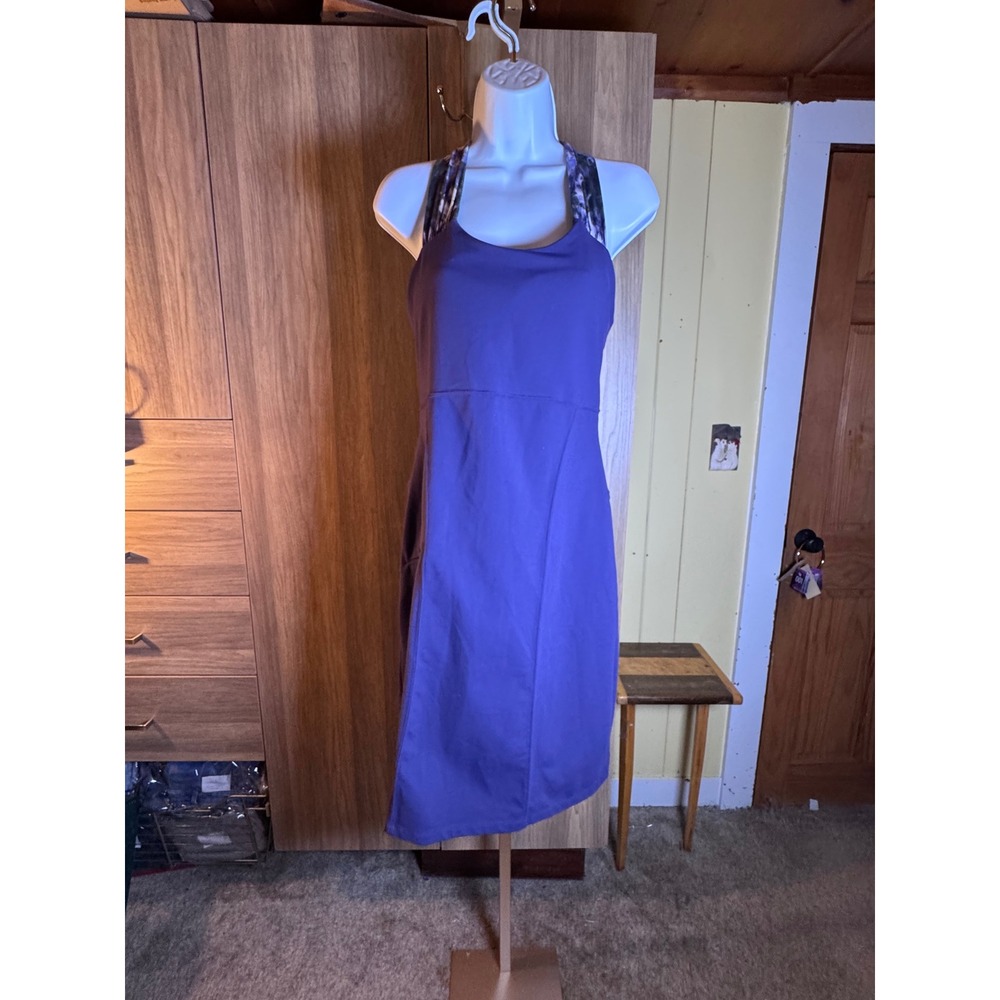 327.‎ Athleta Purple Halter Active Dress Pockets Scoop Neck Outdoor Travel